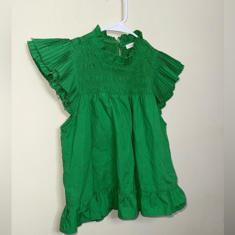 Love The Label Poppy Top in Kelly Green $175 Size Small - Picture 5 of 11
